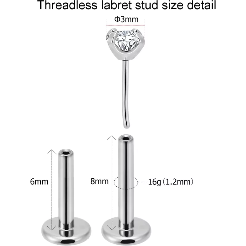 Titanium Threadless Labret