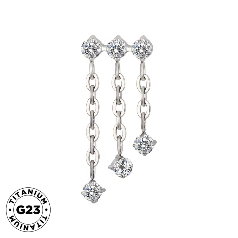 Titanium Triple Ring Chian Dongle