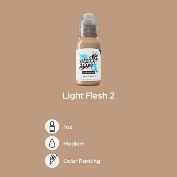 World Famous Limitless Tattoo Ink Light Flesh 2 30ml - BVShop