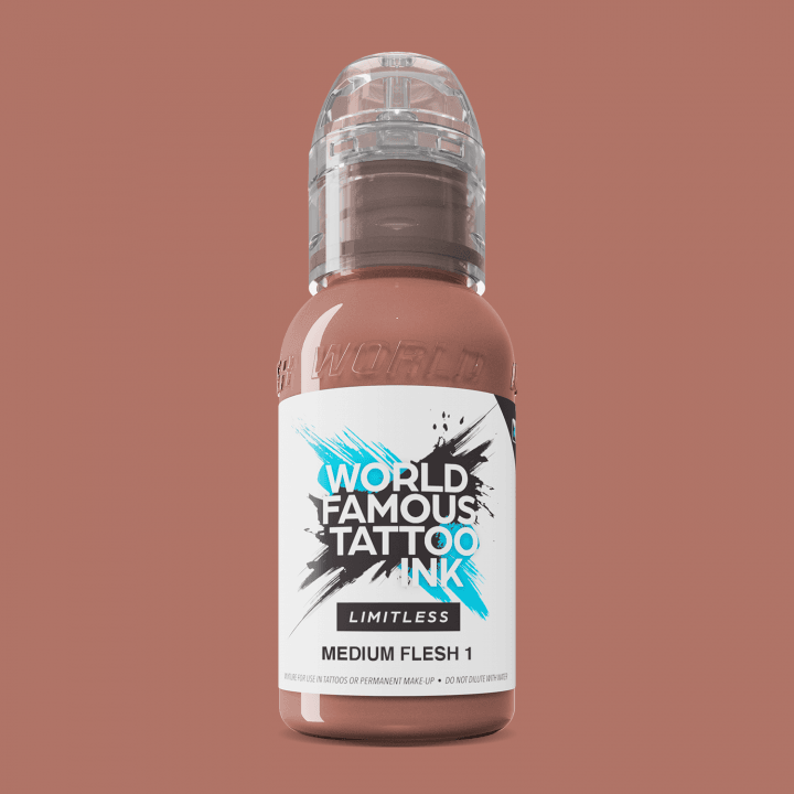 World Famous Limitless Tattoo Ink Medium Flesh 1 30ml - BVShop