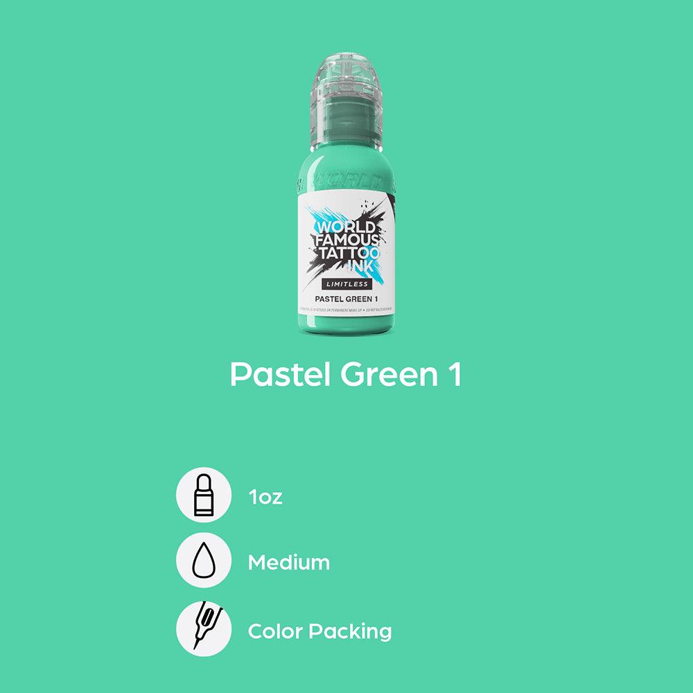 World Famous Limitless Tattoo Ink Pastel Green 1 30ml - BVShop