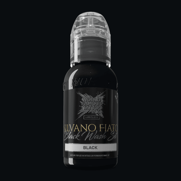 World Famous Limitless Tattoo Ink Silvano Fiato Blackwash Black 30ml - BVShop