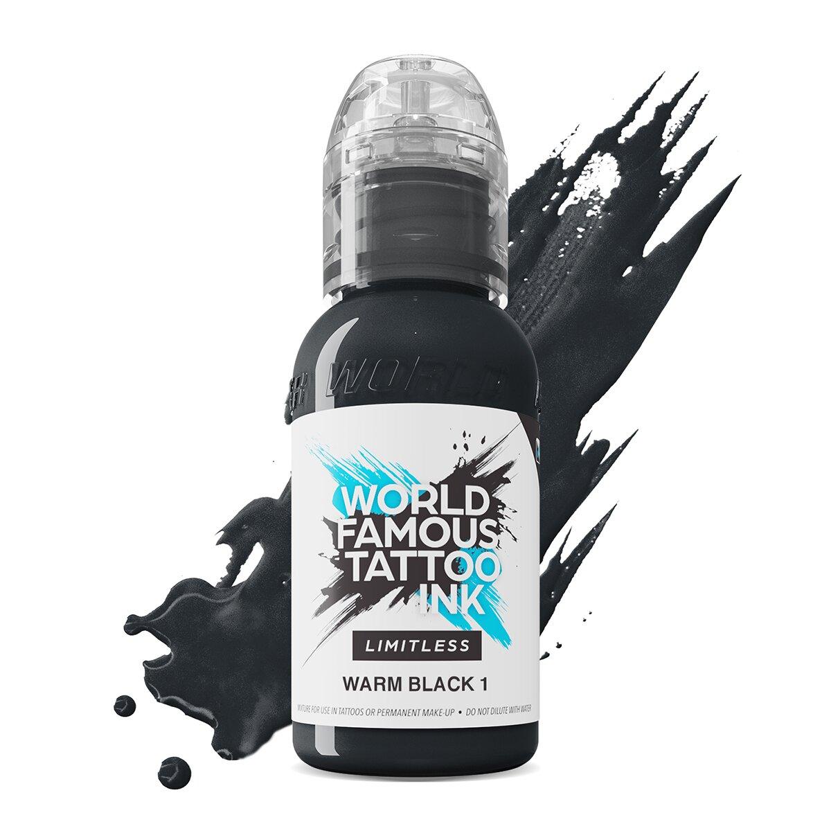 World Famous Limitless Tattoo Ink Warm Black 1 30ml - BVShop