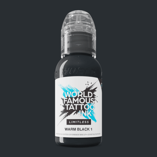 World Famous Limitless Tattoo Ink Warm Black 1 30ml - BVShop