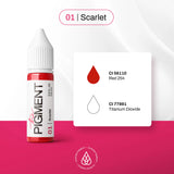 The Pigment 01 Scarlet Pigment (15ml)
