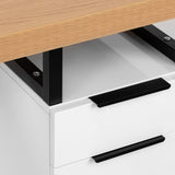 MOMO L02 manicure desk with built-in dust absorber, featuring a sleek workspace and modern design for nail salon use