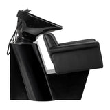 Black GABBIANO Lucca hairdressing wash unit with sink and chair for professional salon use.