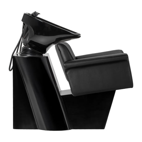 Black GABBIANO Lucca hairdressing wash unit with sink and chair for professional salon use.