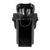 Gabbiano Lucca black hairdressing wash unit with sink and chair for salon styling and hair washing services.