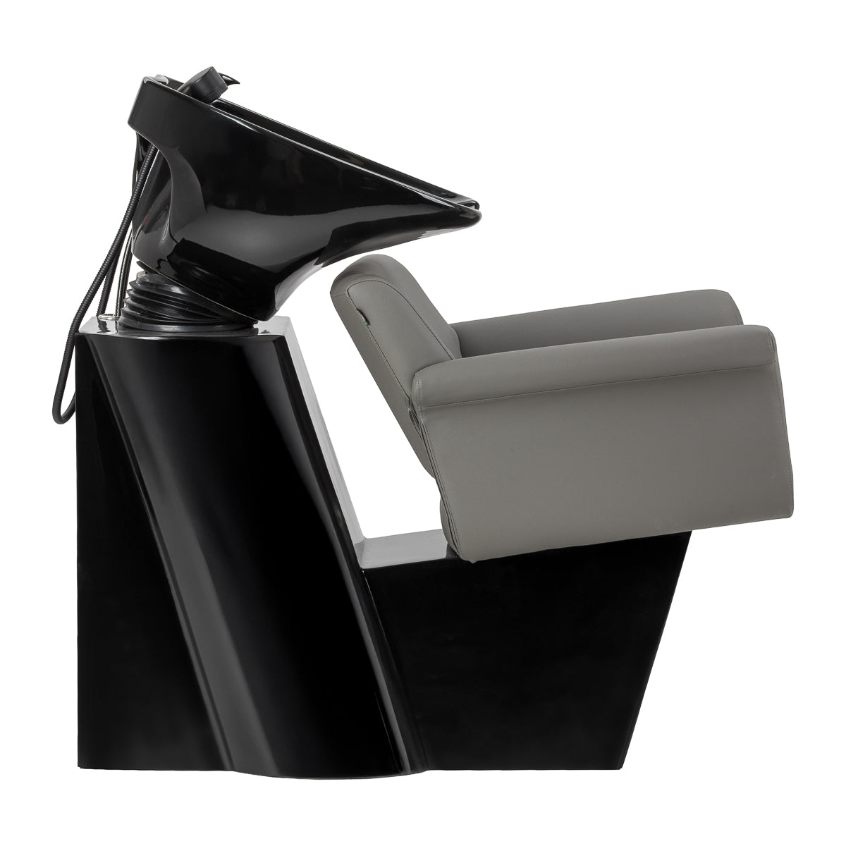 Gabbiano Lucca grey hairdressing wash unit with basin and adjustable chair for salon use