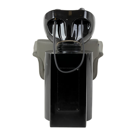 Gabbiano Lucca grey hairdressing wash unit with sink and chair for salon hair treatments