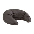 Omega brown headrest for hairdressing wash unit, padded and adjustable for comfortable client hair washing sessions.