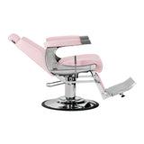 Gabbiano Visionerio barber chair pink chrome frame - BVShop