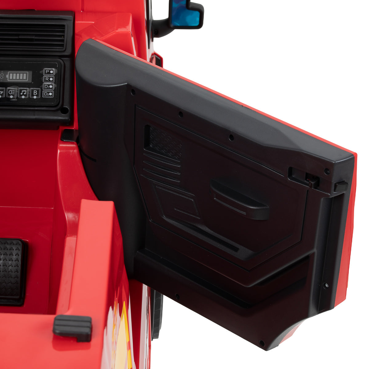 Gabbiano Fire Engine kids salon chair with interactive features