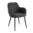 4RICO Intra black sherpa chair with rounded backrest