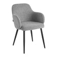 4RICO Intra grey sherpa chair with rounded backrest