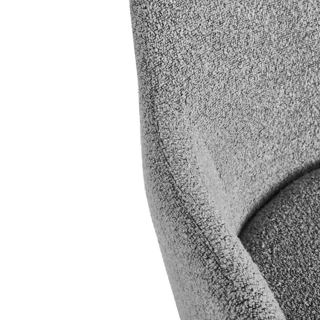 Grey sherpa upholstery detail on 4RICO Intra salon chair