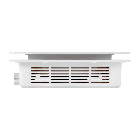 White MOMO Dust Absorber P30 built-in with 60W power, showing its sleek design and compact installation features.