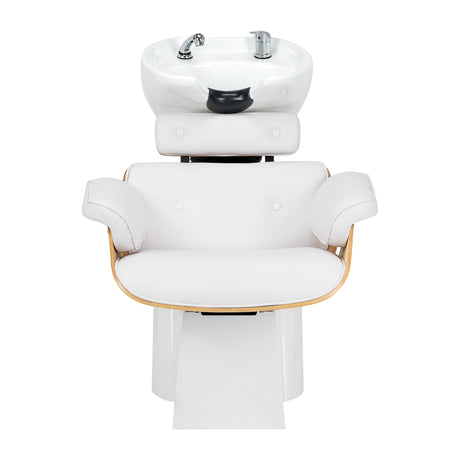 White Gabbiano Florencja shampoo station chair for professional salon