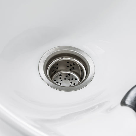 Chrome fittings and shower head on Gabbiano Florencja wash unit