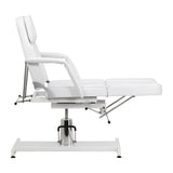 White client chair with cradle tilt for beauty and PMU services
