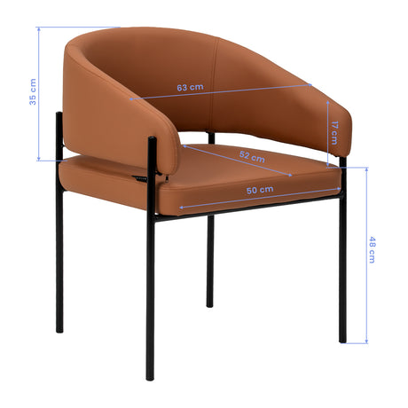 4RICO Novo brown reception chair dimensions and design