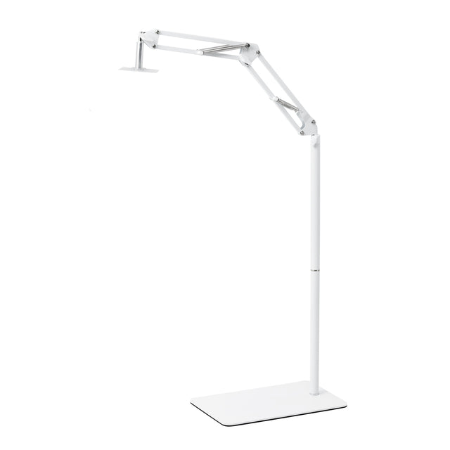 GLOW Adjustable UV/LED Pedicure Lamp Stand – White; articulated arm, first position