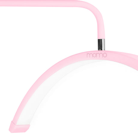 MOMO MX6 pink shadowless beauty lamp with curved LED head and floor stand