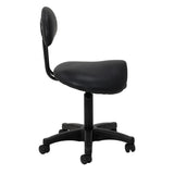 ACTIVESHOP 6001 cosmetic stool side view with black saddle seat