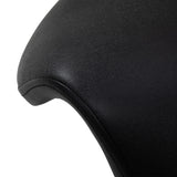 Black cosmetic stool 6001 with five-star base and rolling castors