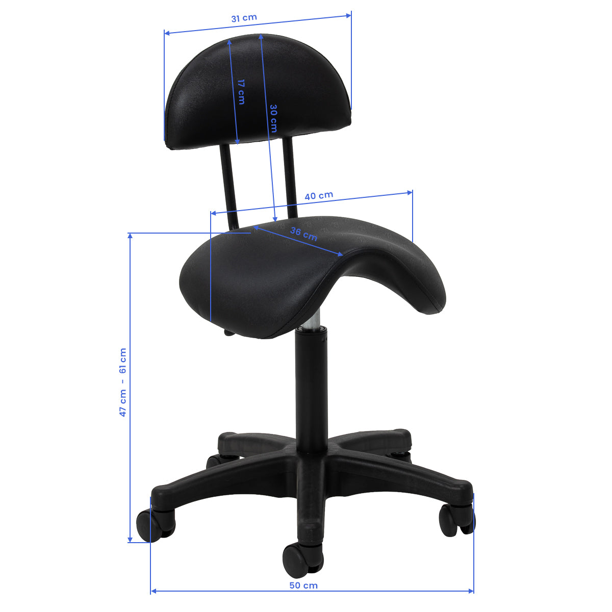 ACTIVESHOP 6001 ergonomic cosmetic stool for professional salon use