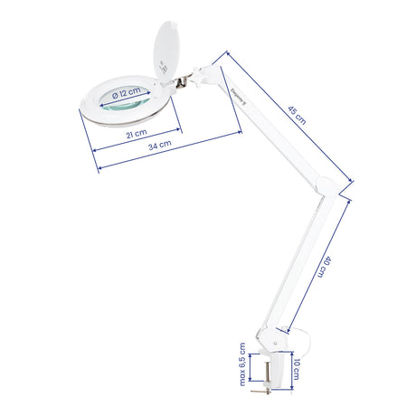Elegante 6031 professional magnifying lamp with 6500K LED light