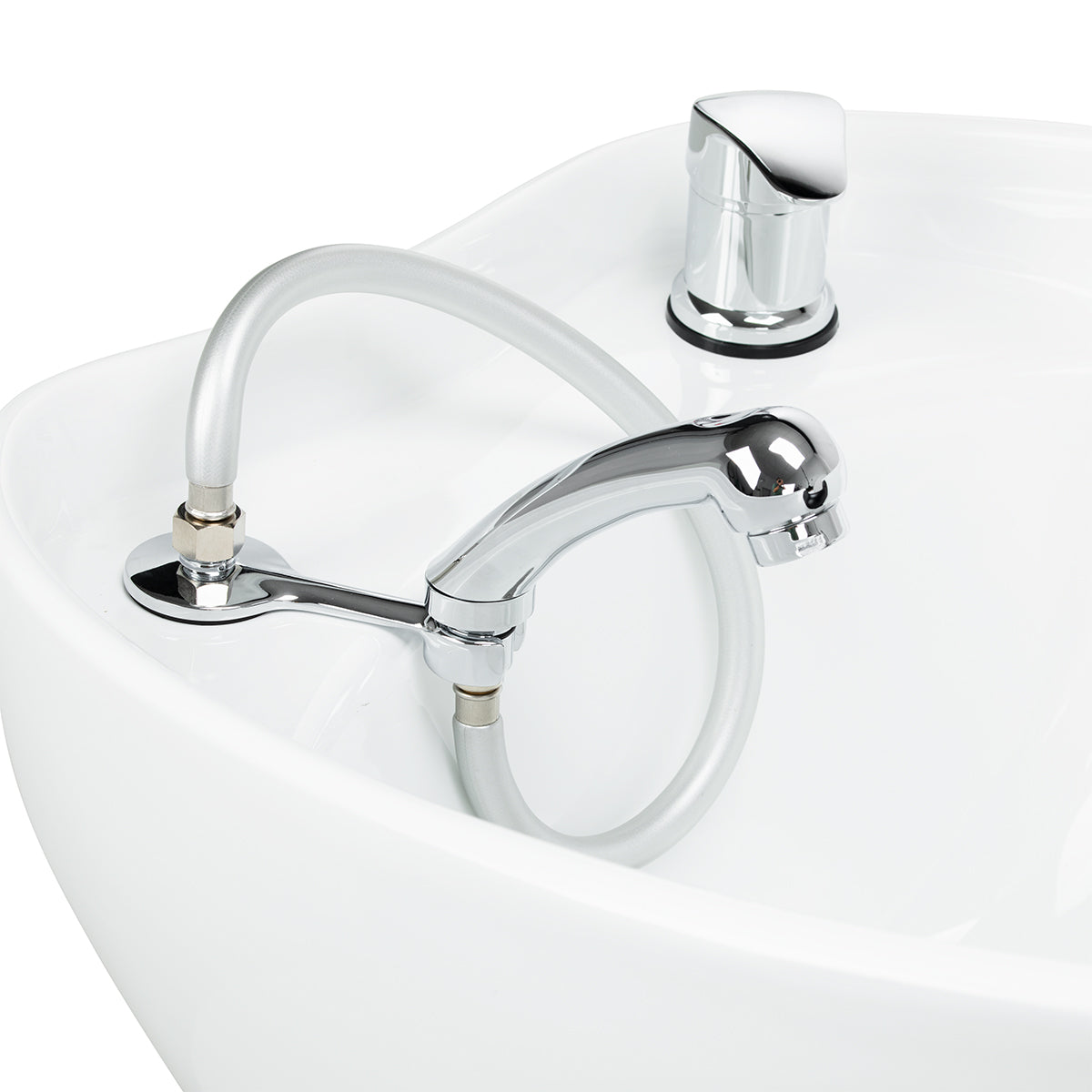 Gabbiano Sylvia Plus Electric Hairdressing Wash Unit With Massage – Beige · Hand shower