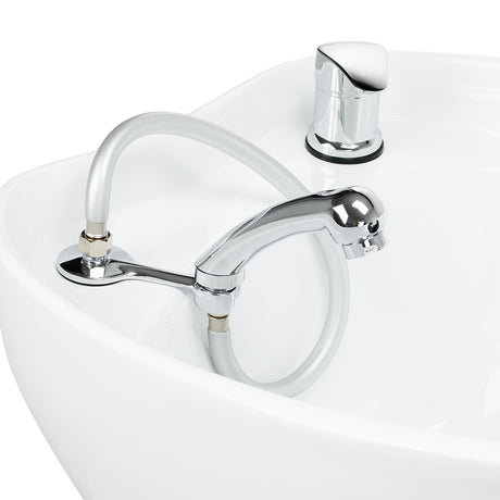 Gabbiano Sylvia Plus Electric Hairdressing Wash Unit With Massage – Beige · Hand shower