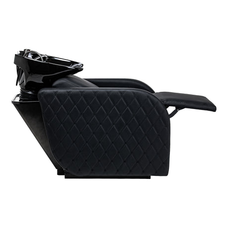 Gabbiano Ines Electric Hairdressing Wash Unit With Massage – Black · Side view