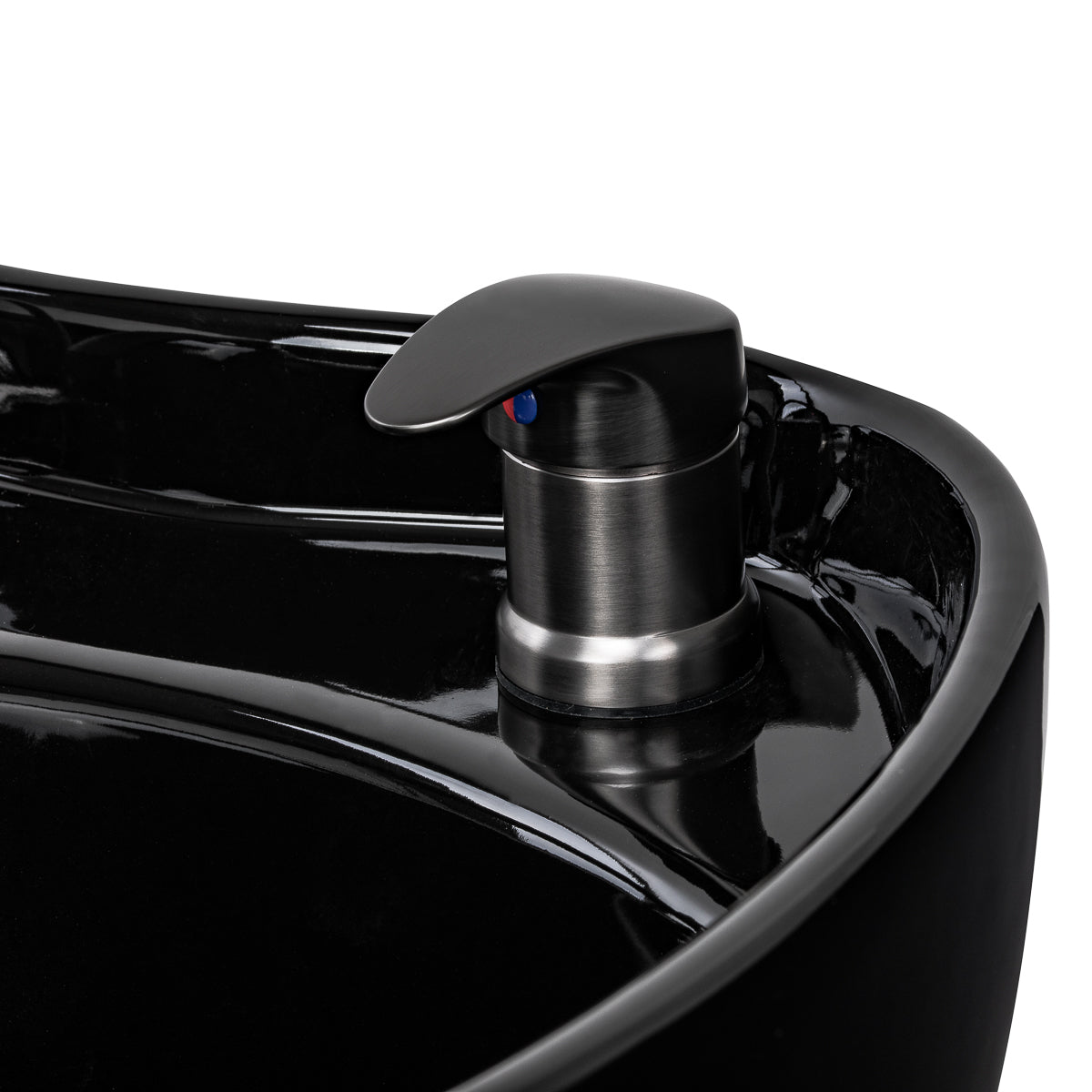 Gabbiano Ines Electric Hairdressing Wash Unit With Massage – Black · Mixer tap
