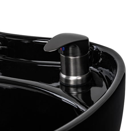 Gabbiano Ines Electric Hairdressing Wash Unit With Massage – Black · Mixer tap