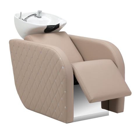 Gabbiano Ines Electric Hairdressing Wash Unit With Massage – Beige · Footrest adjustment position