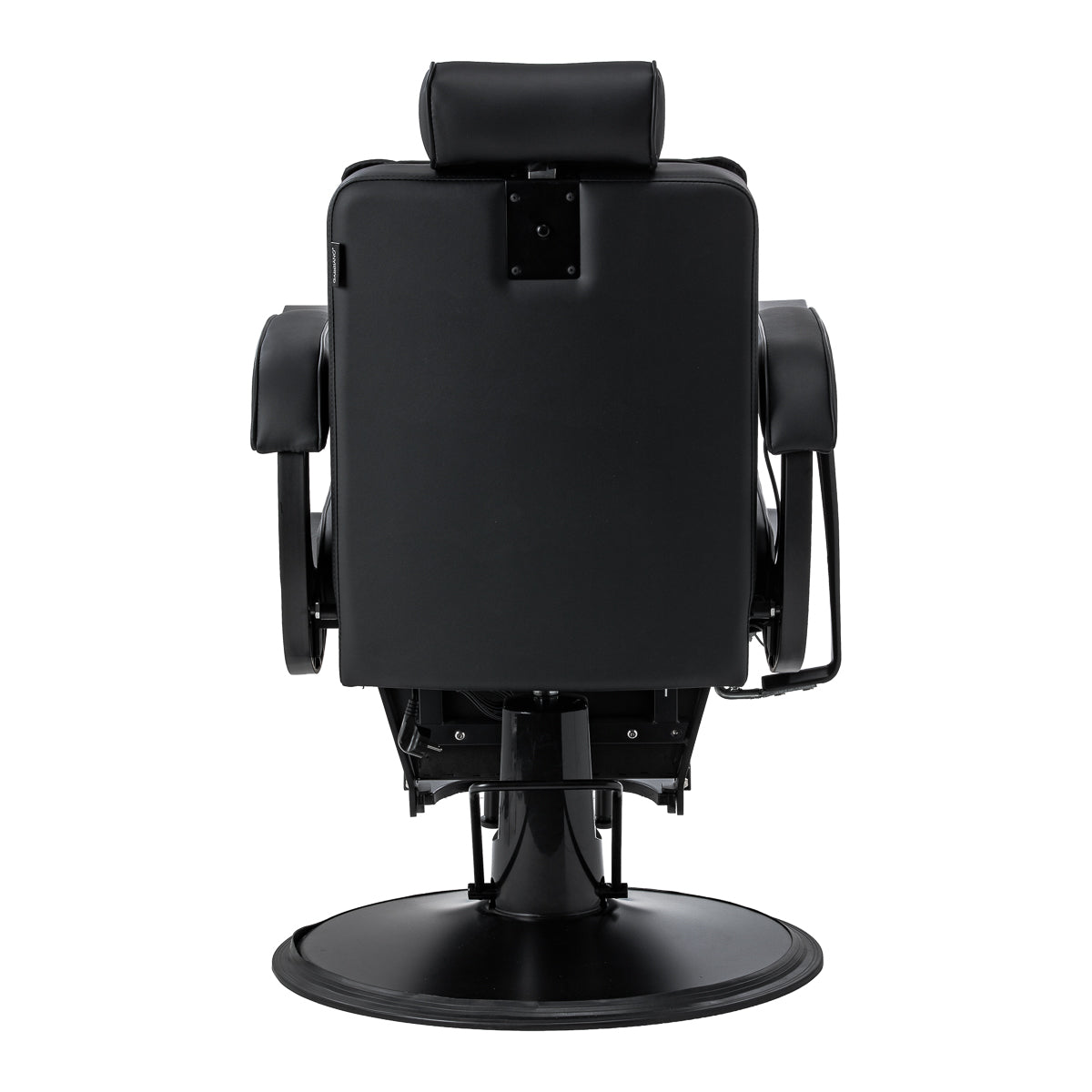 Gabbiano Continental Barber Chair With Massage – Black · Rear view