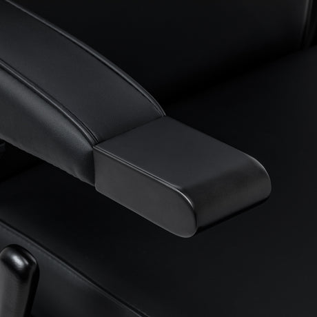 Gabbiano Continental Barber Chair With Massage – Black · Armrest detail