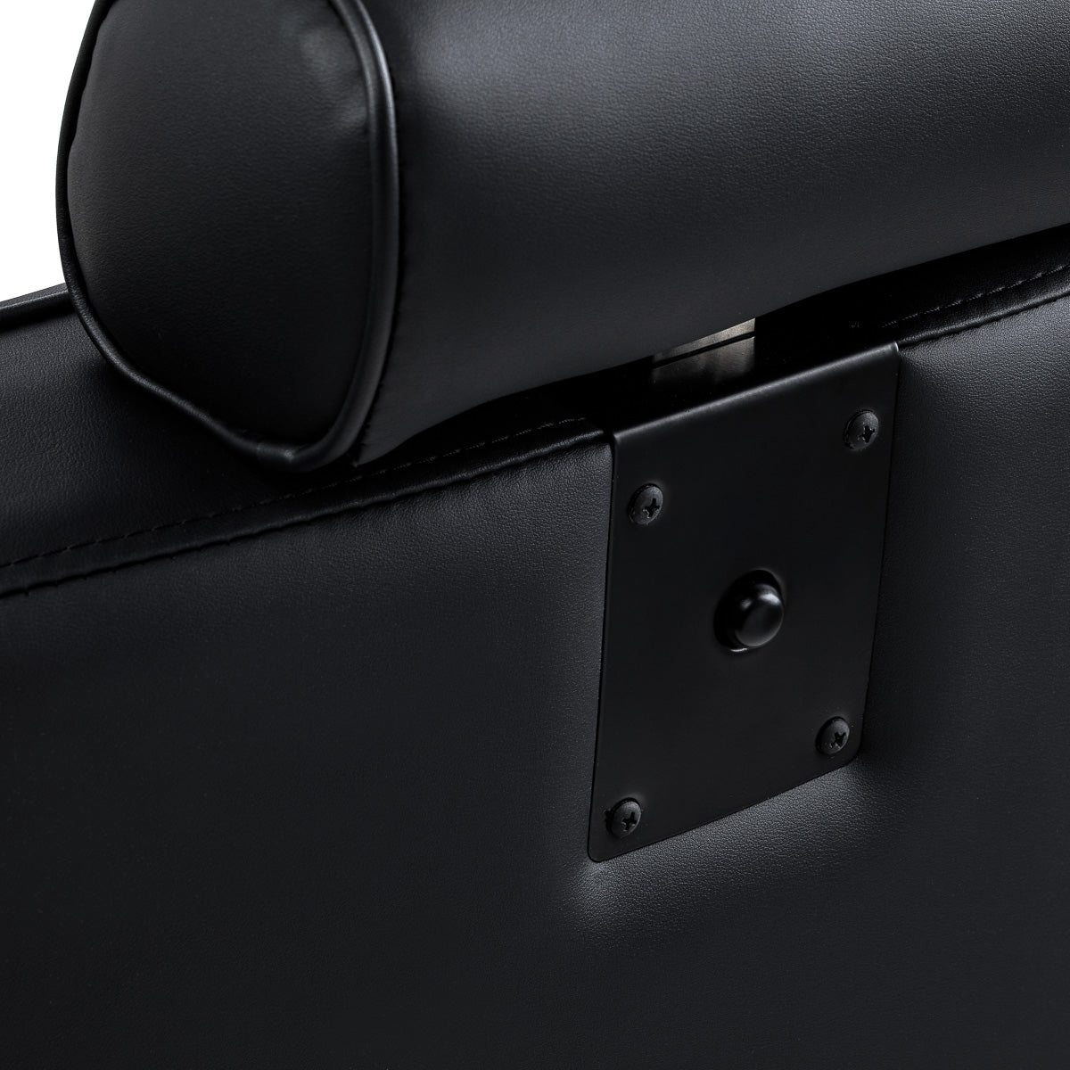 Gabbiano Continental Barber Chair With Massage – Black · Rear panel detail