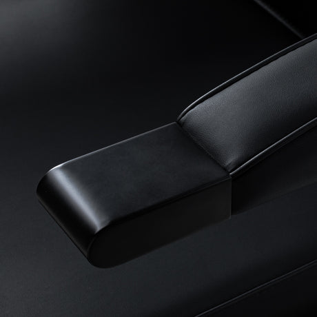 Gabbiano Continental Barber Chair With Massage – Black · Armrest detail