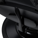 Gabbiano Francesco Barber Chair With Massage – Black, Black Base · Adjustment lever