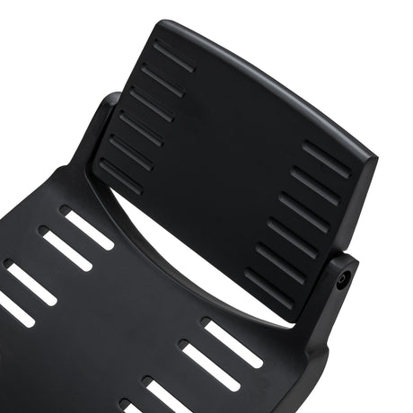Gabbiano Francesco Barber Chair With Massage – Black, Black Base · Footrest detail