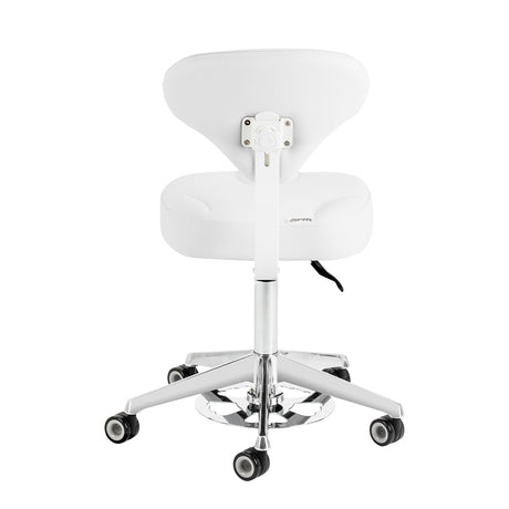 Azzurro 156-F snow-white bump-up cosmetic stool – angled view