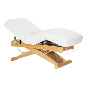 Sillon Siesta Electric SPA Lounger – White, Light Brown Base · Overall view