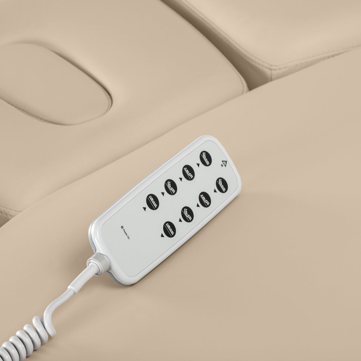 Sillon Relax Electric SPA Lounger – Beige, Black Base · Remote control