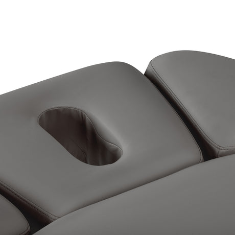 Sillon Relax Electric SPA Lounger – Grey, Black Base · Face opening