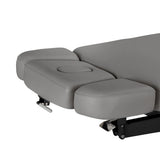 Sillon Relax Electric SPA Lounger – Grey, Black Base · Headrest side sections