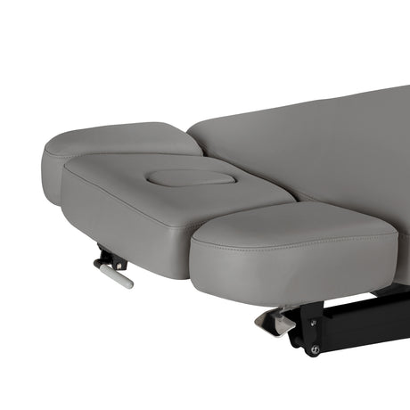 Sillon Relax Electric SPA Lounger – Grey, Black Base · Headrest side sections
